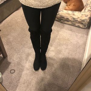 Black over the knee boots